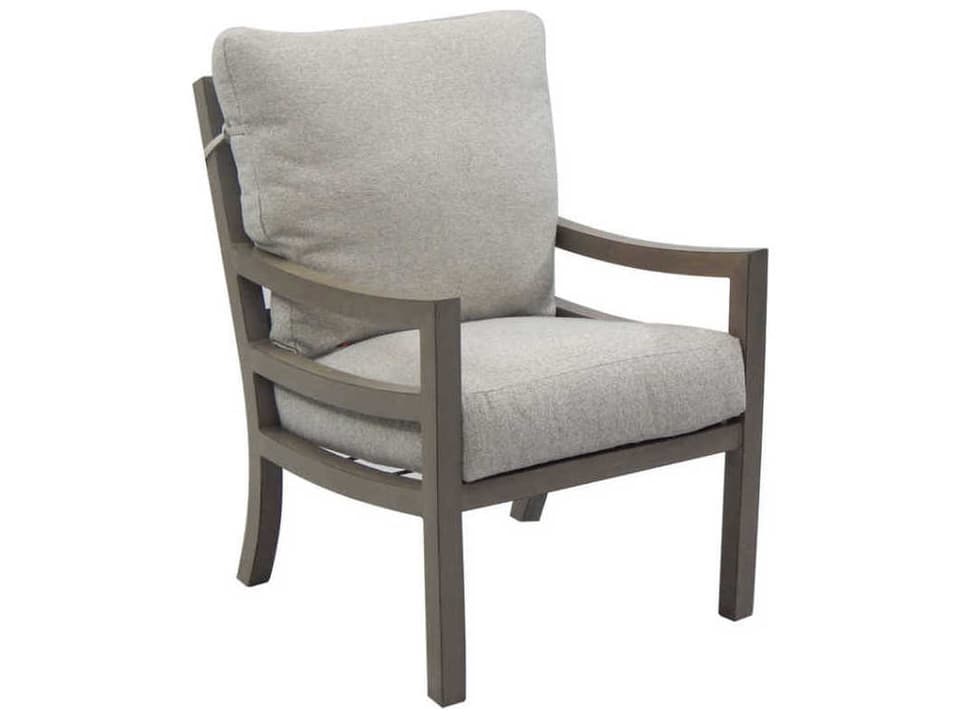 Roma Cushion Dining Aluminum Patio Dining Arm Chair