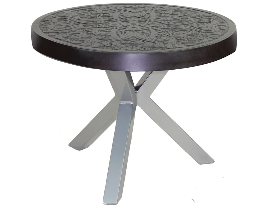 Altra 26-Inch Round Cast Aluminum Occasional Table