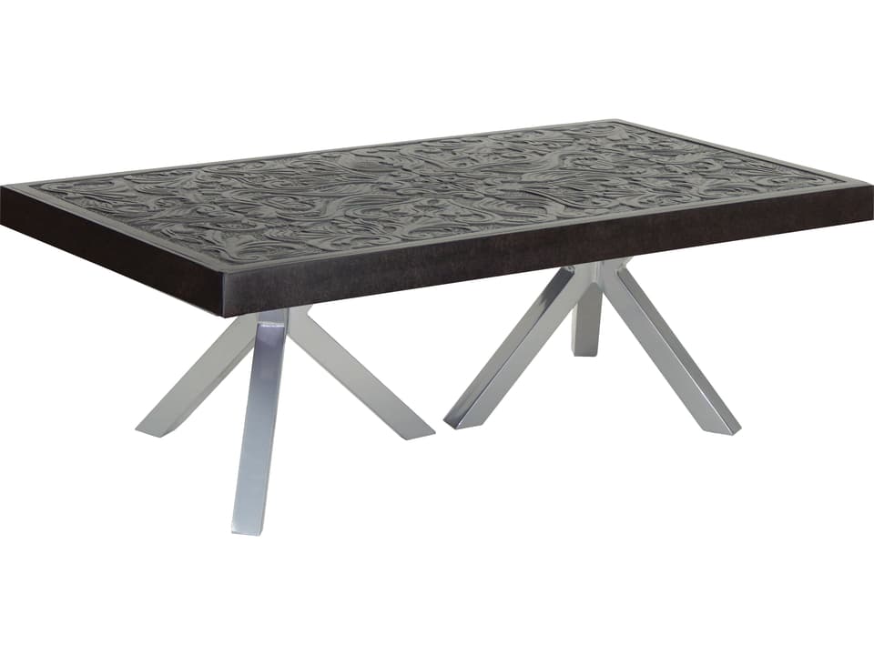 Altra Large Rectangular Outdoor Coffee Table in Cast Aluminum