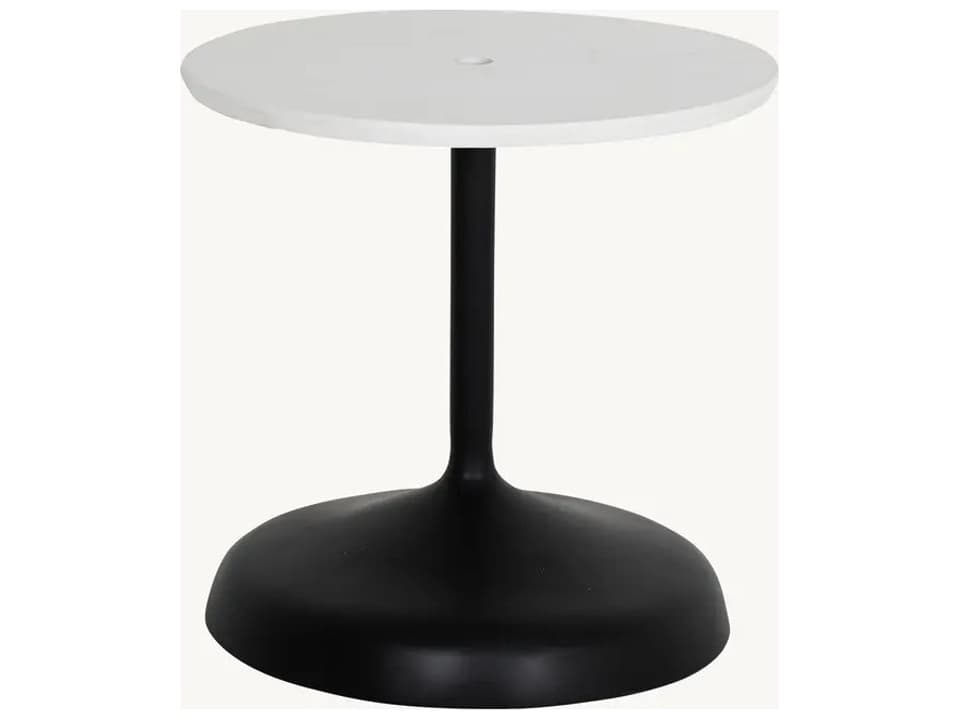 Tulip Aluminum Contemporary 26" x 24.5" Oval Umbrella Base End Table