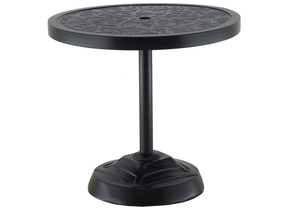 Moderna 26-Inch Round Cast Aluminum Umbrella Base Side Table