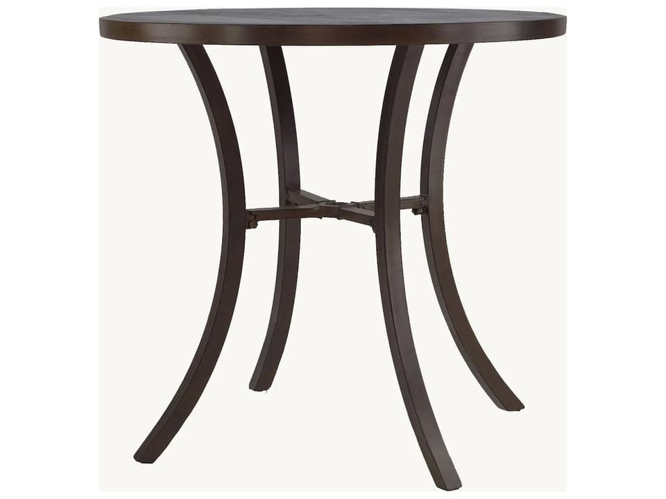 Natures Wood 44-Inch Round Bar Height Faux Wood Fire Pit Table