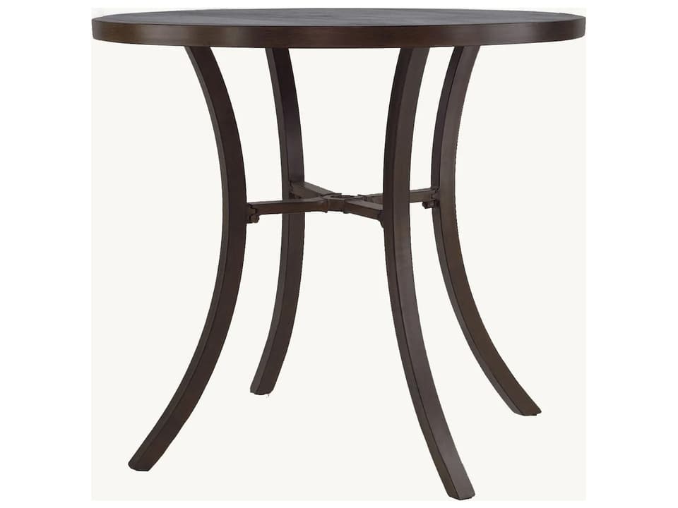 Classical Round Cast Aluminum Outdoor Bar Height Table