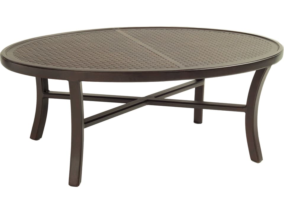 Classical Elliptical Cast Aluminum Coffee Table