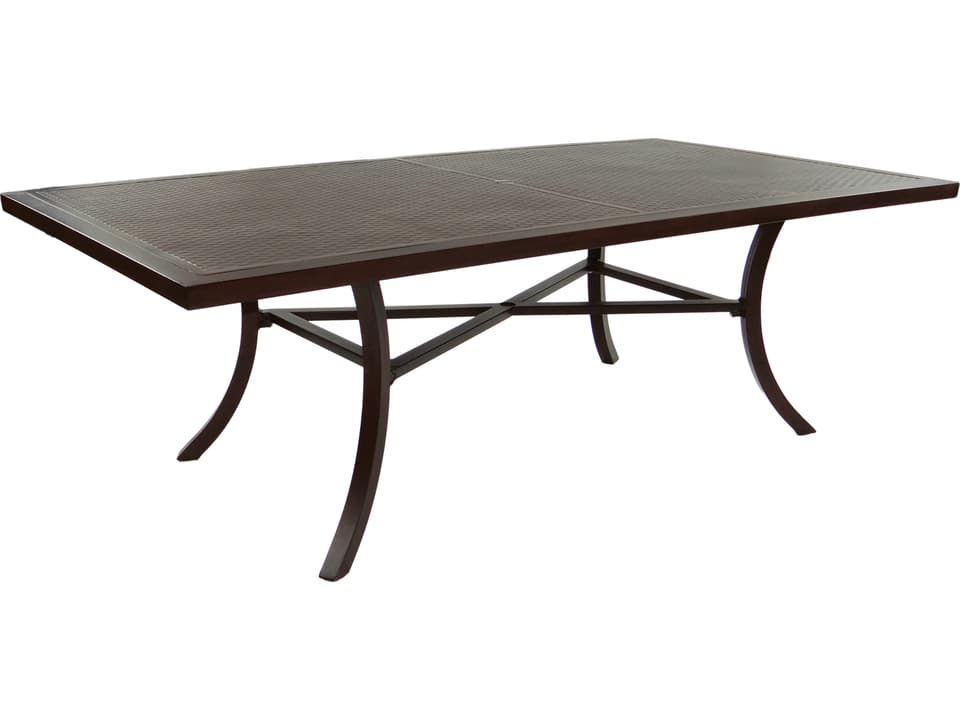 Classical 86-Inch Rectangle Outdoor Dining Table in Cast Aluminum