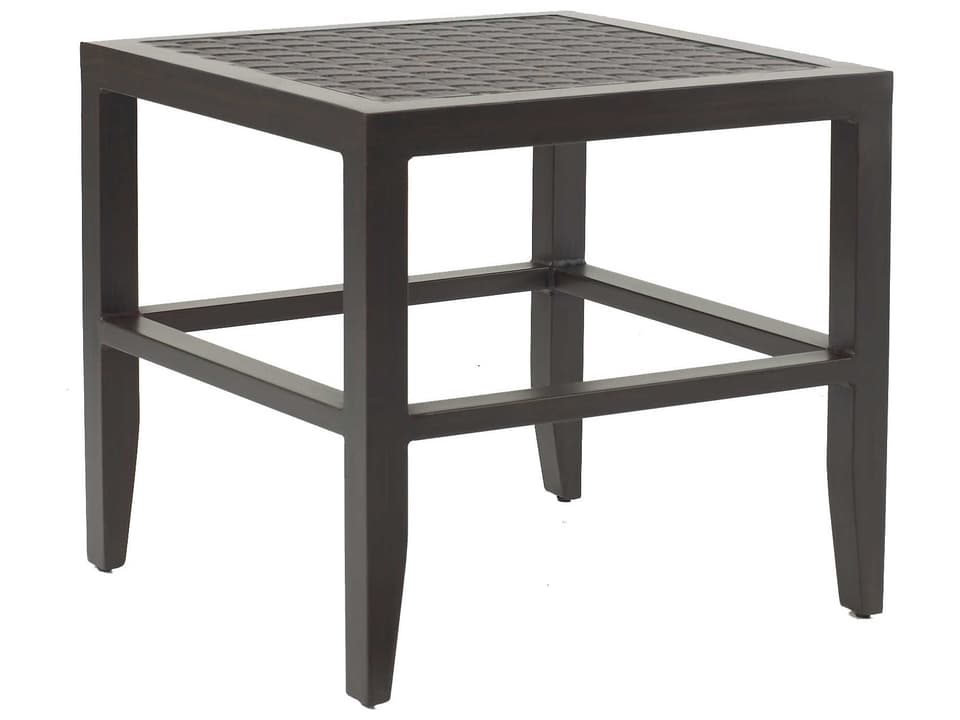 Classical 20-Inch Square Cast Aluminum Side Table