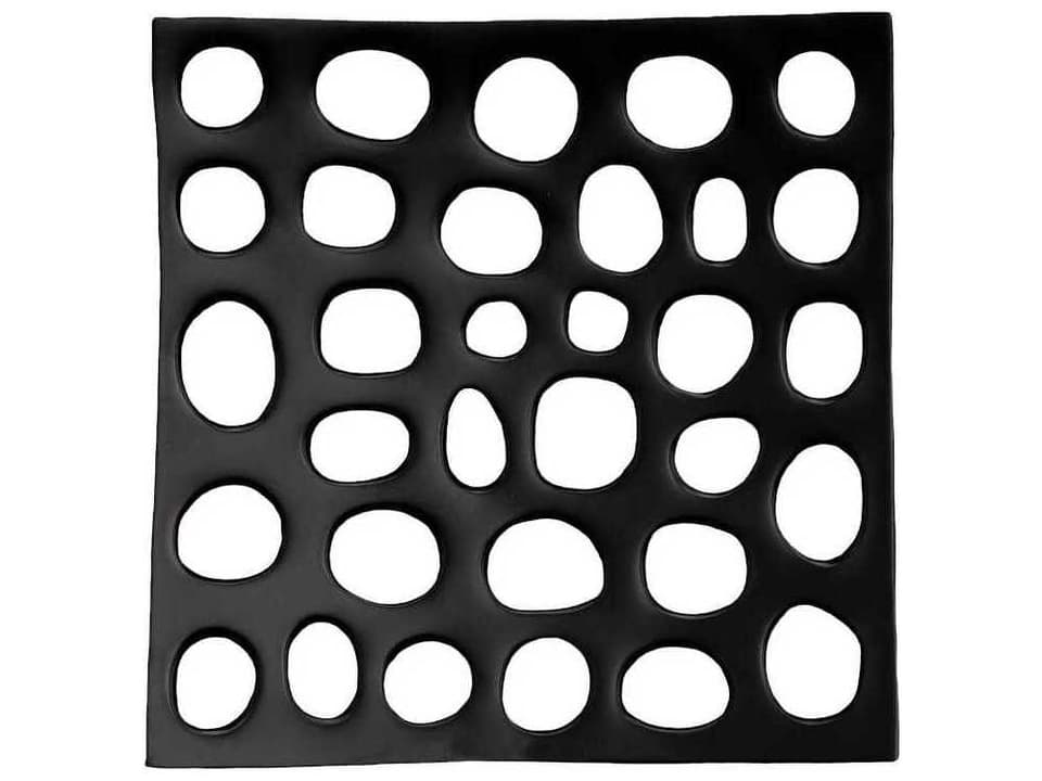 Black Polka Dot Resin Wall Decor Tile