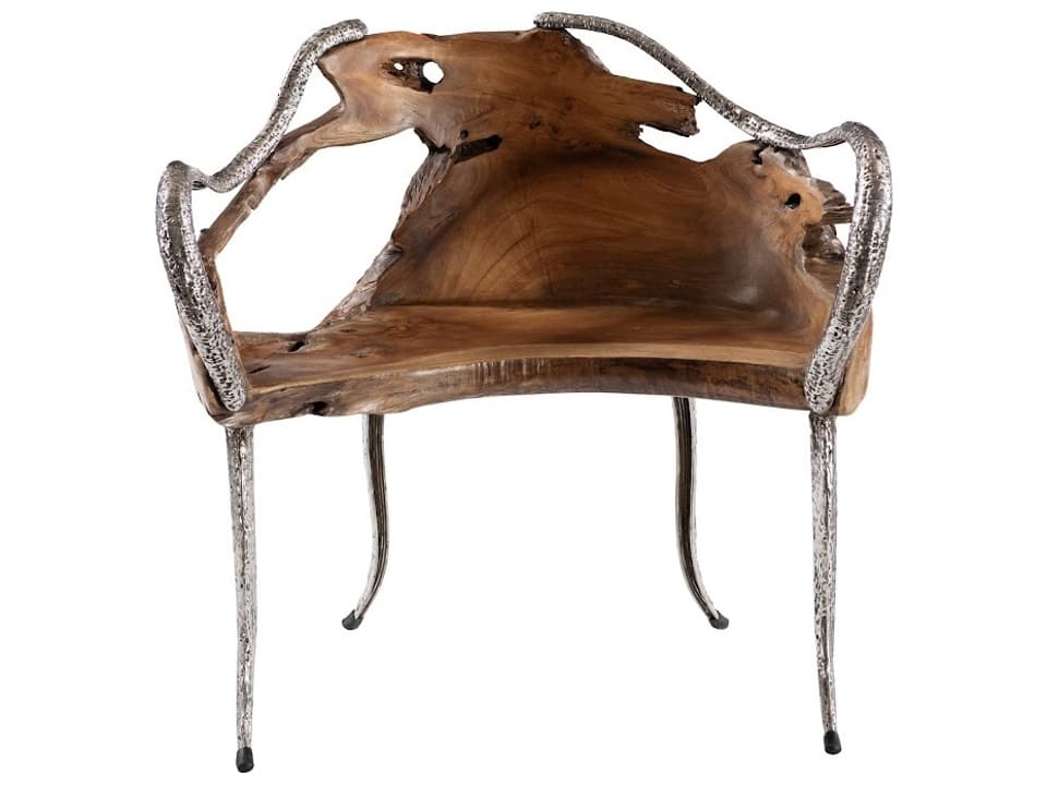 Graven Live Edge Teak Accent Chair