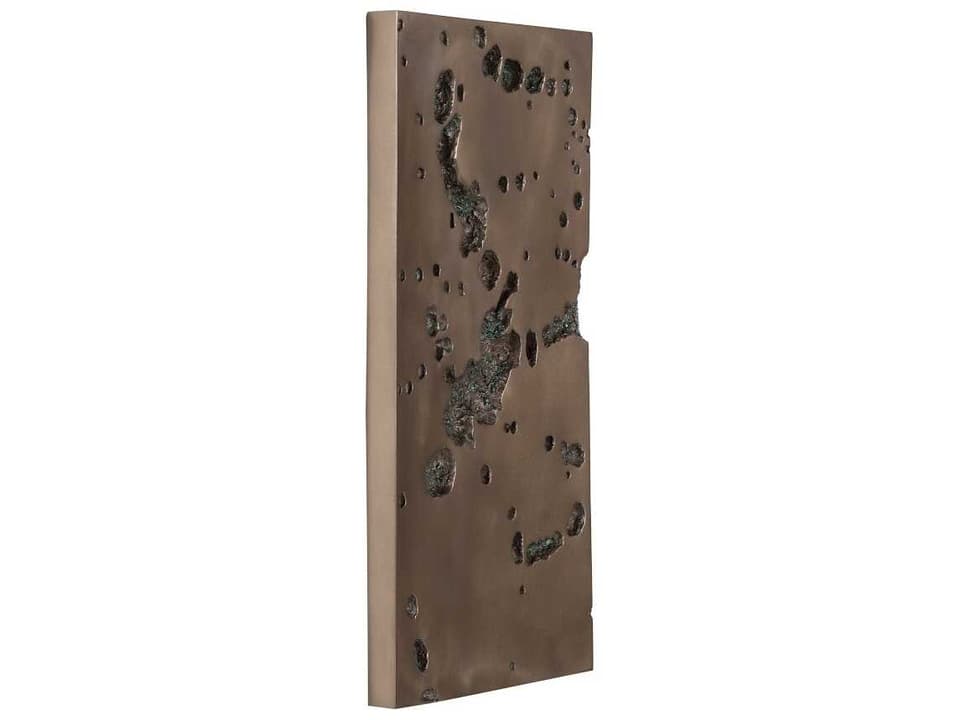 Splotch Rectangular Bronze 3D Wall Art