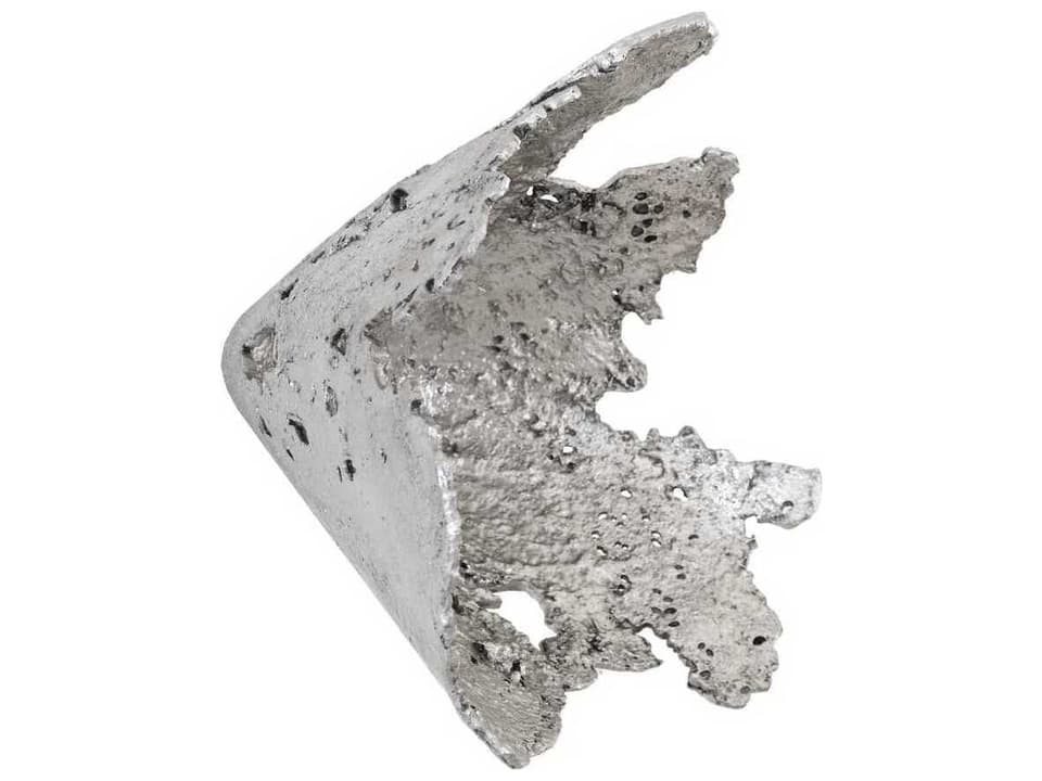 Semi-Perforated Splash Bowl 3D Wall Art Silver Leaf Finish