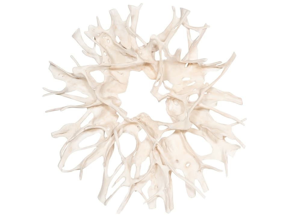 Cast Root Wall Decor Faux Bleached Resin