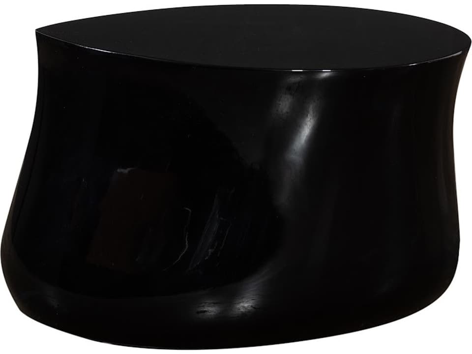 Mellow Free Form Coffee Table in Gel Coat Black Resin