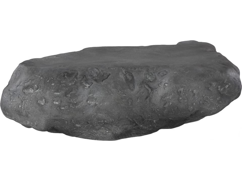 Cast Boulder Large Coffee Table in Charcoal Stone Resin