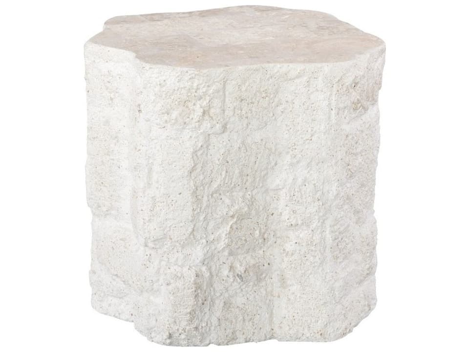 Mactan Freeform Stone End Table in Natural