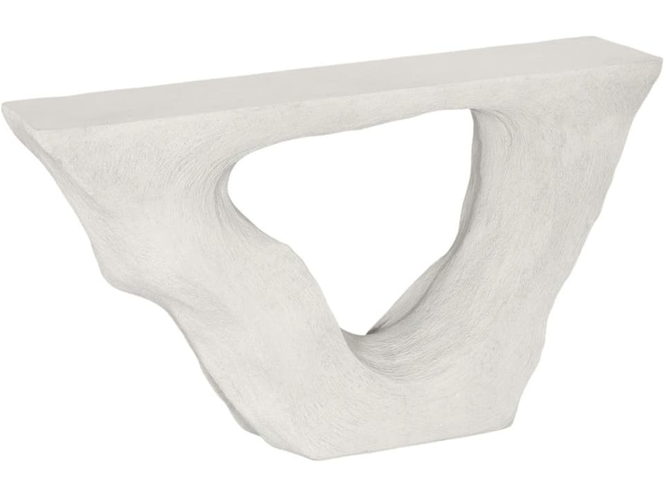 Rectangular Resin Off White Console Table