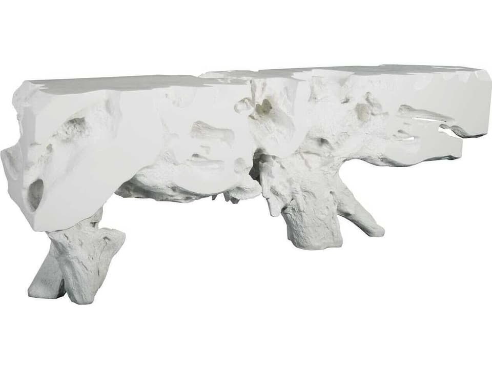 Freeform XL Console Table in Gel Coat White Composite