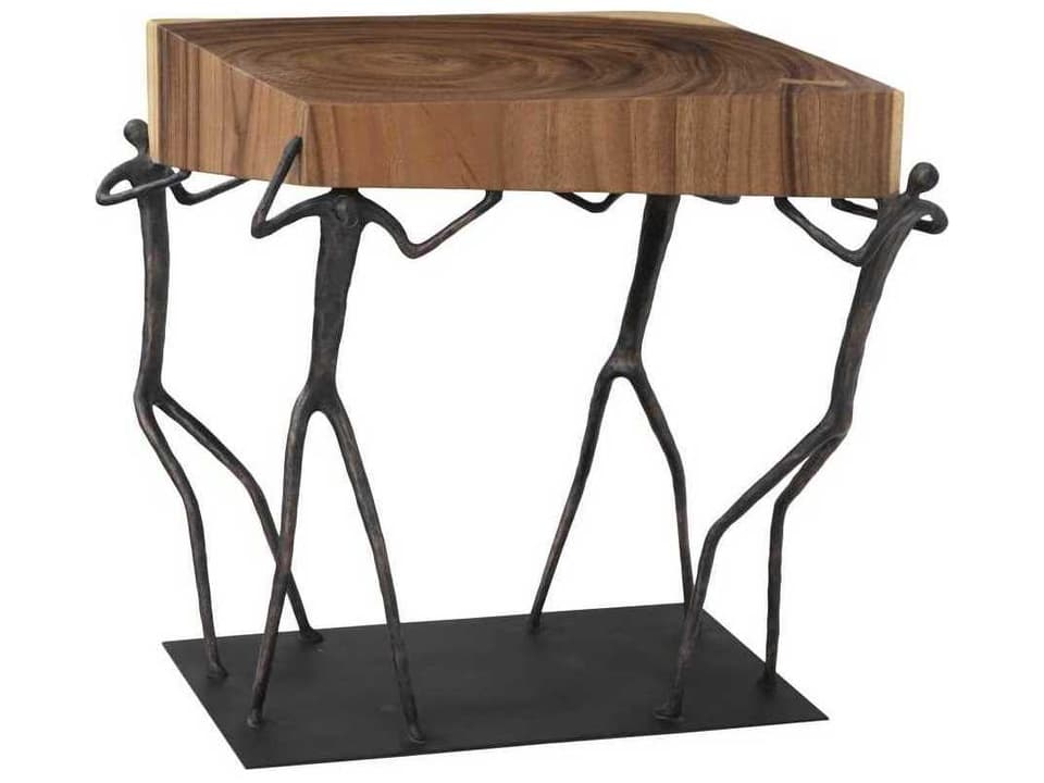 Atlas End Table Square Wood Natural
