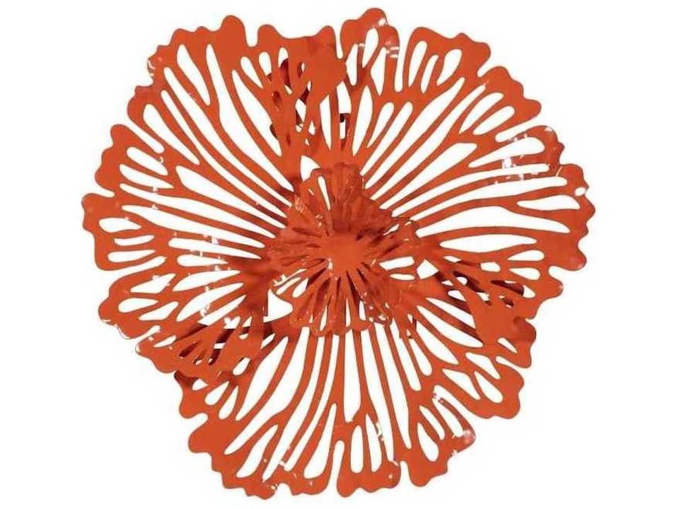 Coral Flower Metal Wall Art Extra Small