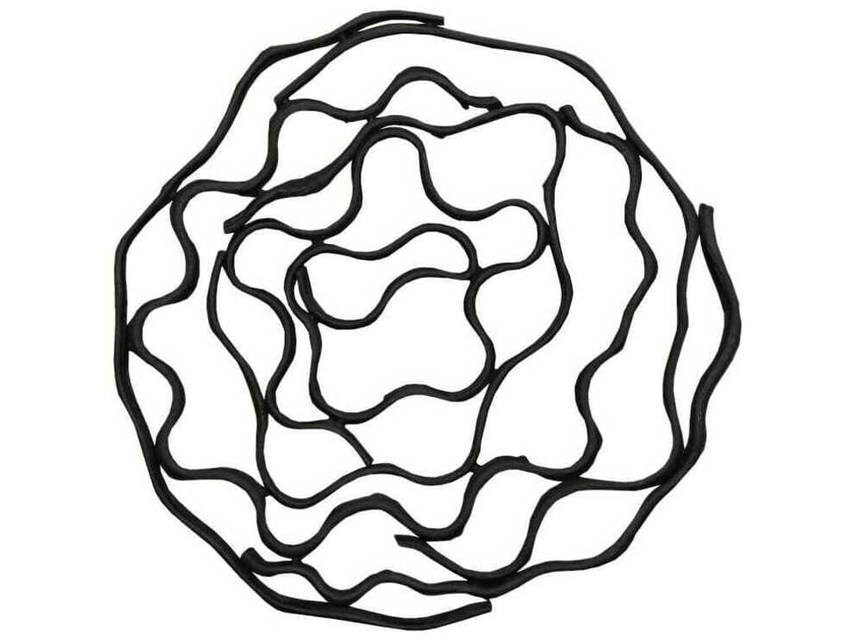 Vine Wall Flower Black Wall Art