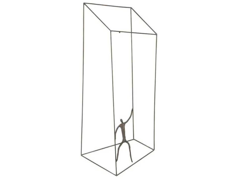 Perspective Rectangular Metal Wall Art in Rust