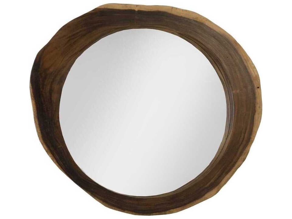 Freeform Wall Mirror Natural Organic Chamcha Wood