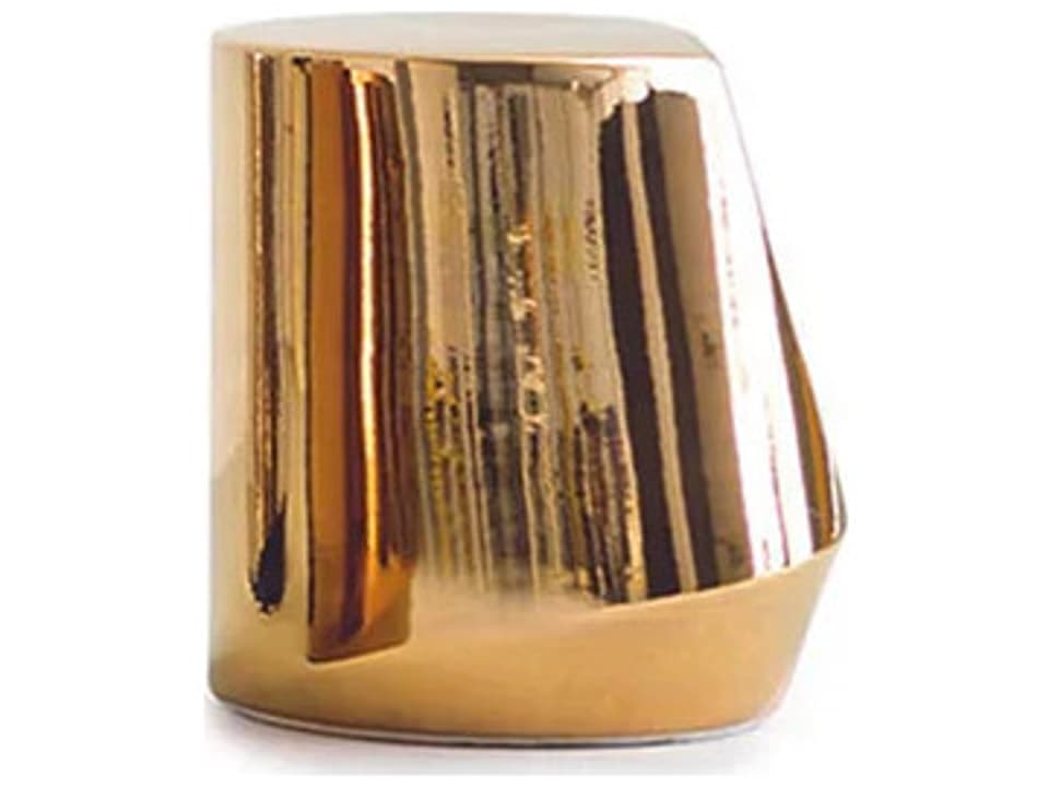 Haik Round Coffee Table in Gold Ipergres Ceramic by Emilio Nanni