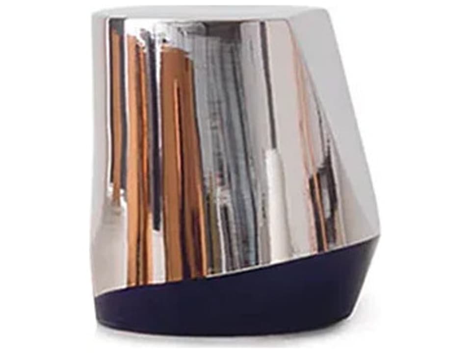 Haik Geometric Coffee Table in Silver Ipergres Ceramic by Emilio Nanni