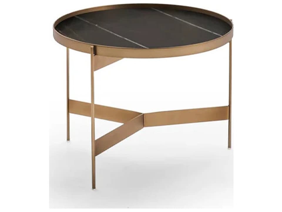 Abaco Round Tall Coffee Table in Sahara Matt Bronze