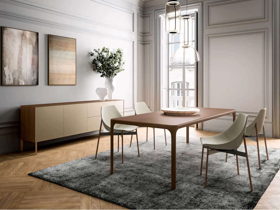 Inari Walnut Wood Dining Room Set