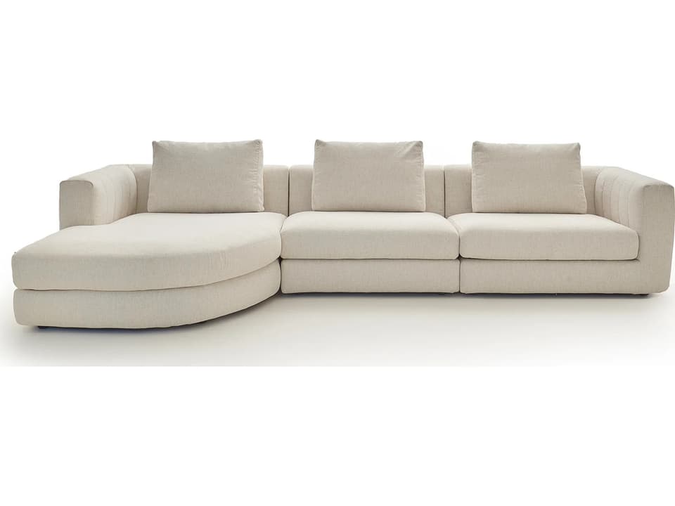Tobias 2-Piece Left Modular Sectional Sofa in Light Beige Kos Fabric