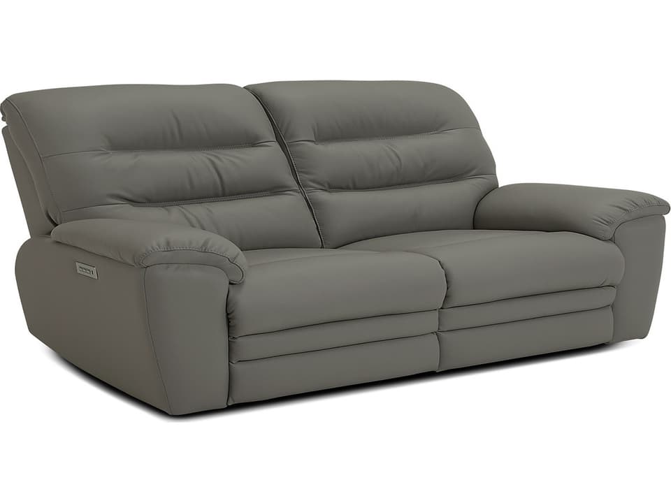 Keiran 2-Seat Leather Upholstery Power Reclining Loveseat with Power Headrest