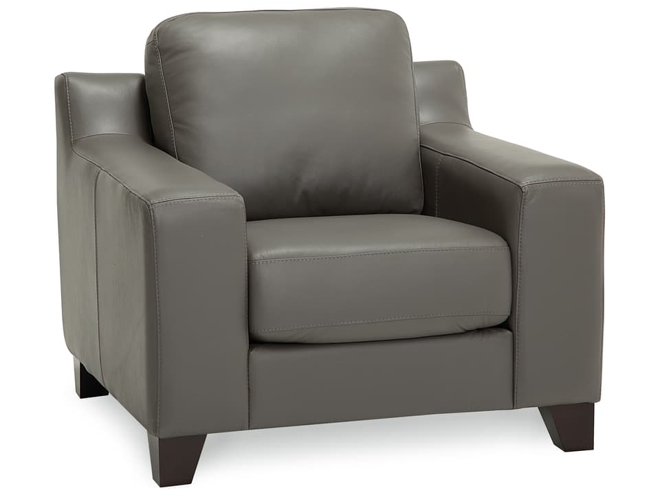 Reed Upholstered Accent Chair with Track Arms and Espresso Legs