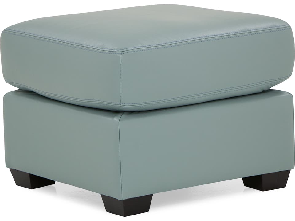 Creighton Ottoman Upholstered in Custom Fabric or Leather with Espresso Legs