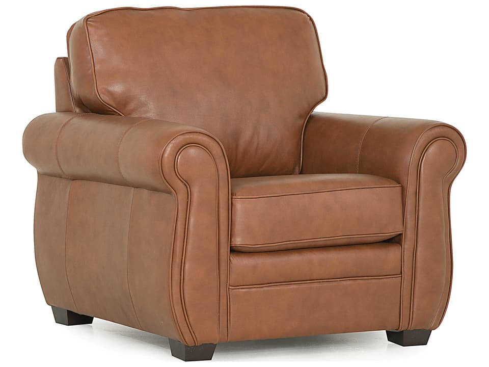 Viceroy Upholstered Accent Chair with Rolled Arms and Piping
