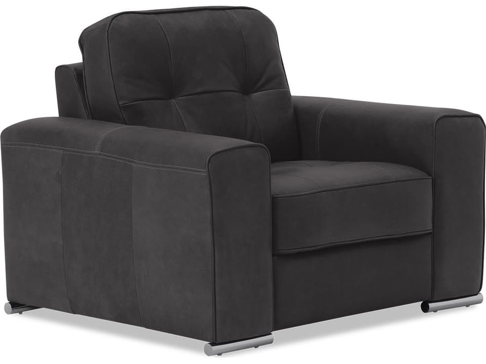 Pachuca Contemporary Leather Upholstery Accent Chair with Wide Arms