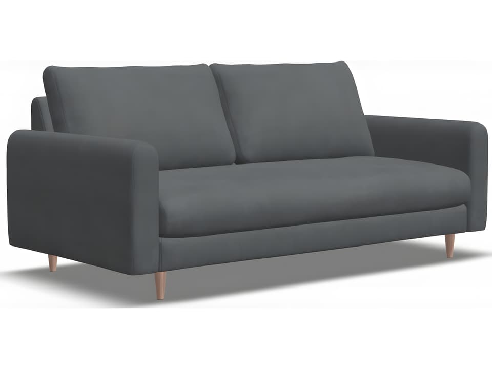 Lexi Apartment Sofa with Modern Arch Arm and Bull Nose Cushions