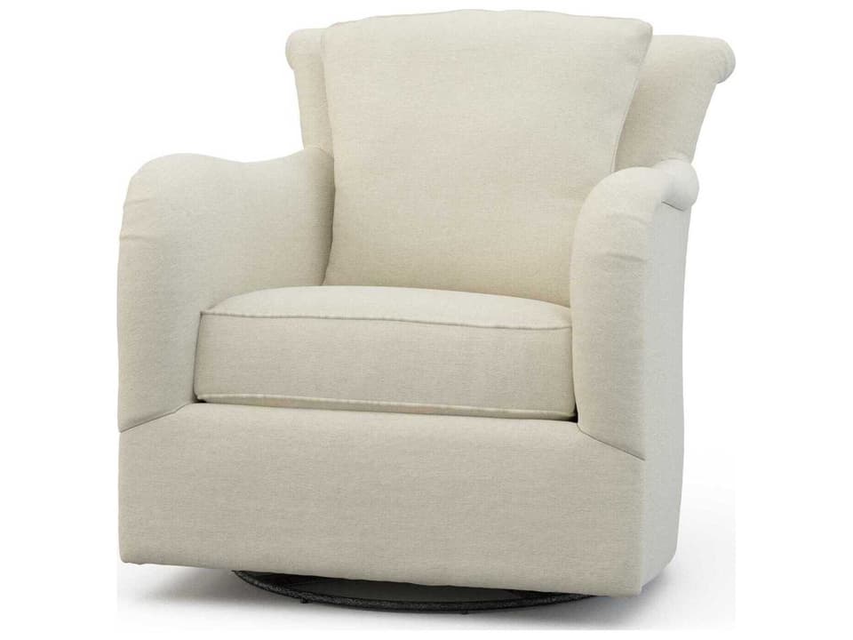 Dalton Fabric Swivel Glider Accent Chair in Beige
