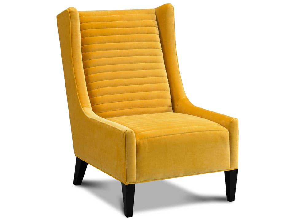 Grant Upholstered Accent Chair in Customizable Fabric or Leather