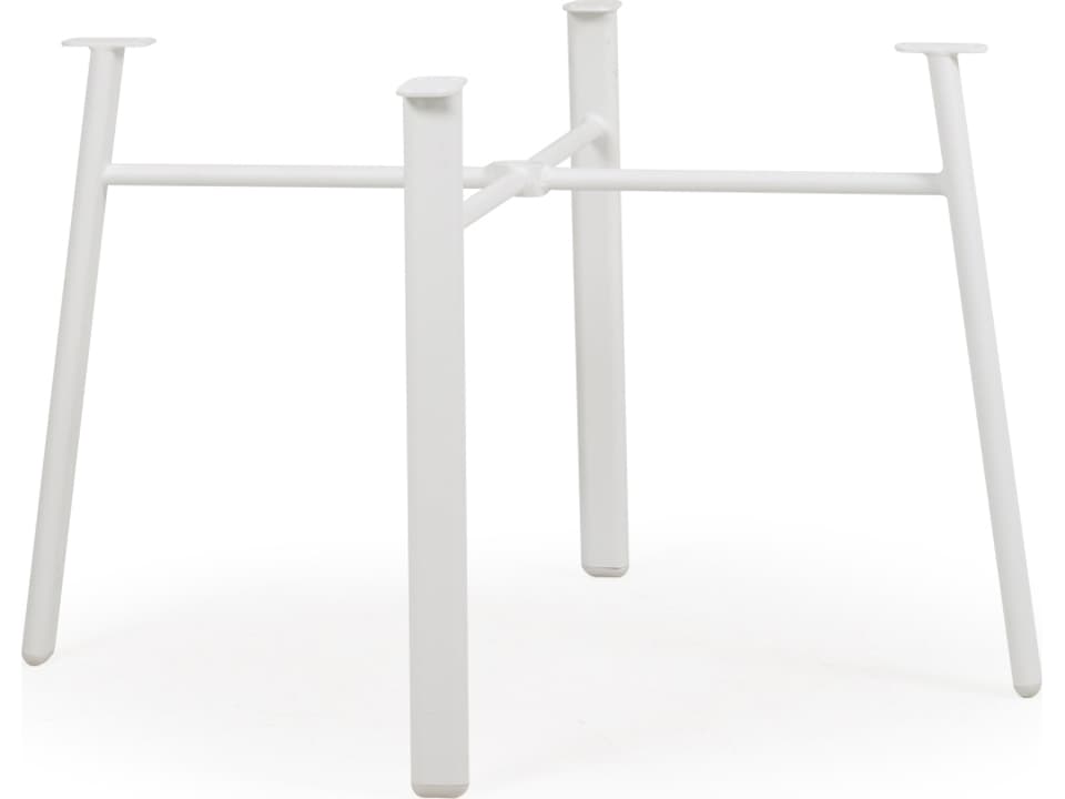 Sandoval Aluminum Round Dining Table Base in Textured White