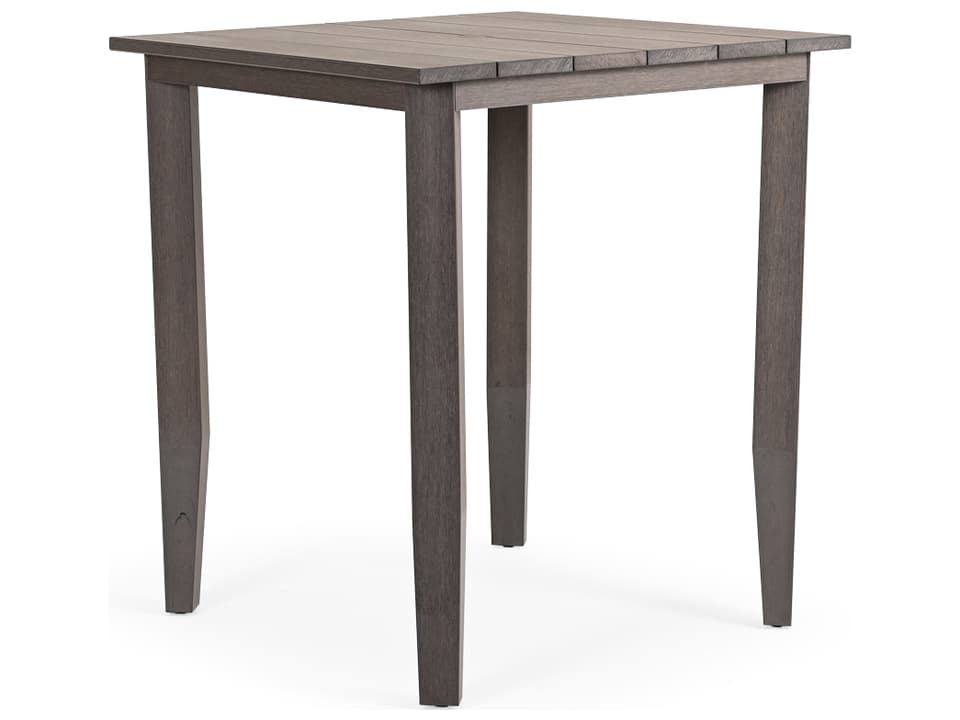 Miramar PoliSoul Timber Square Bar Height Table in Weathered Teak