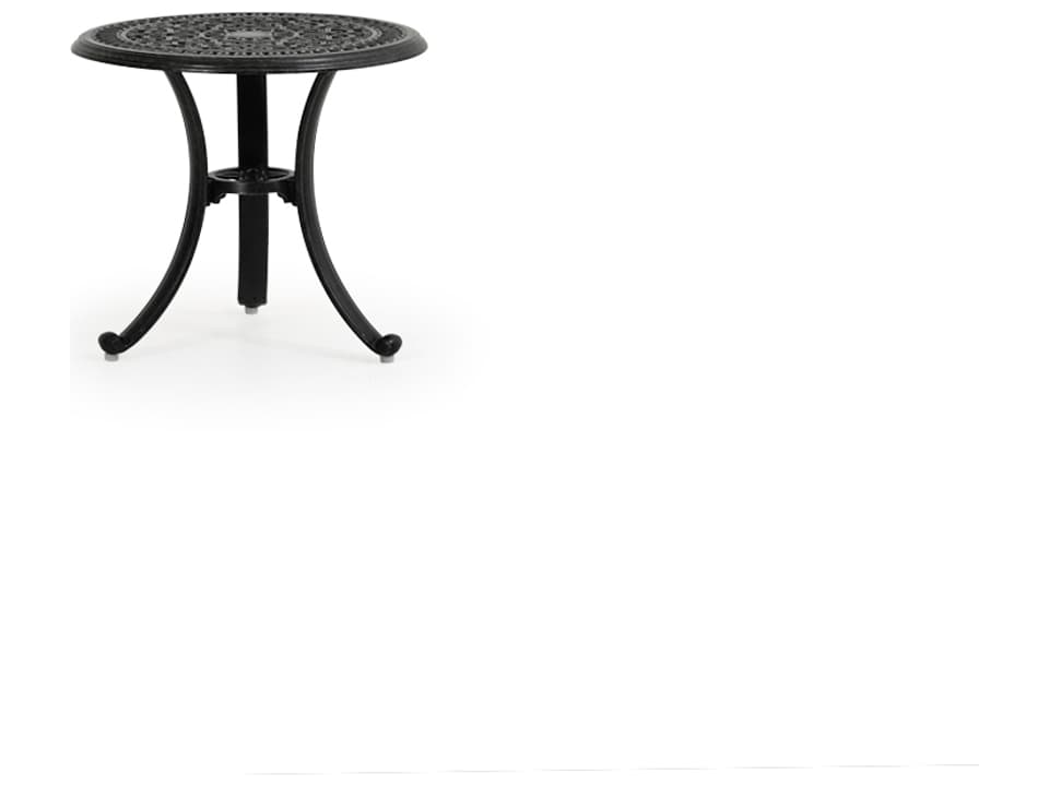 Dauphine 20-Inch Round Cast Aluminum End Table