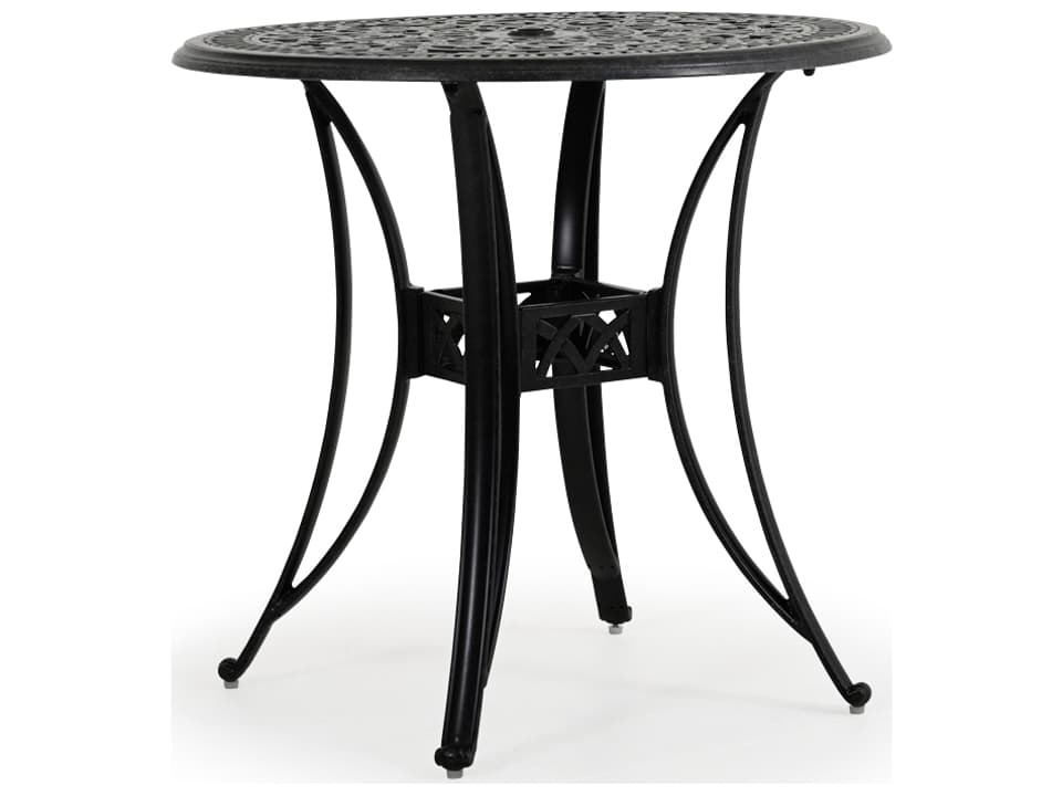Dauphine 36-Inch Round Cast Aluminum Counter Table with Umbrella Hole