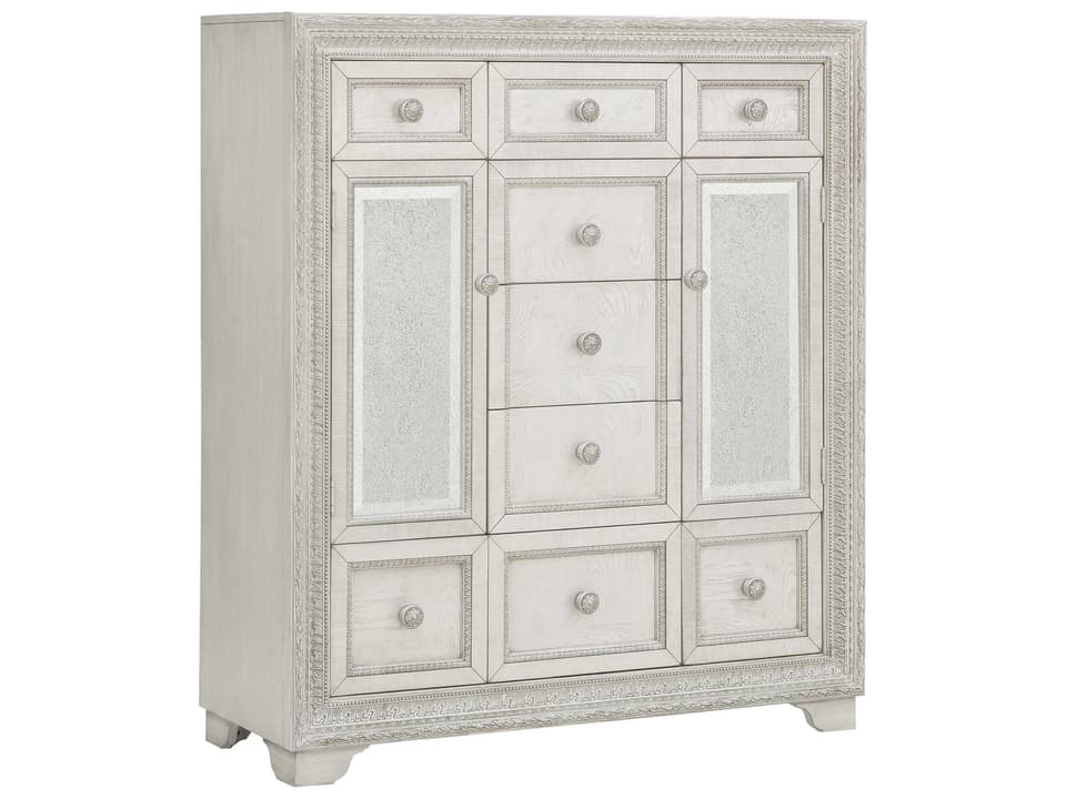 Camila Creamy White Rubberwood Accent Chest
