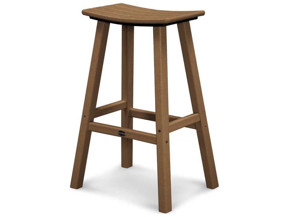 Contempo Recycled Plastic Saddle Outdoor Bar Stool