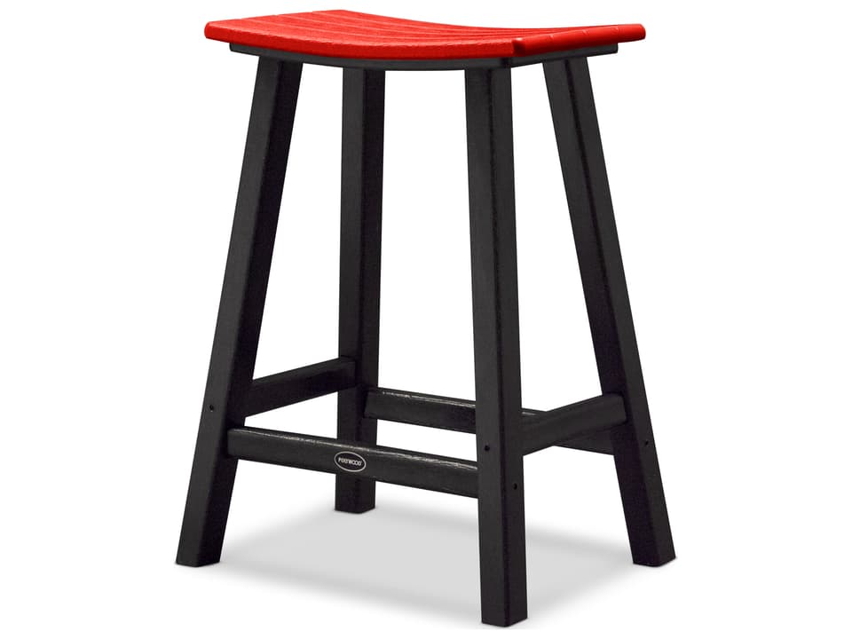 Contempo Recycled Plastic Saddle Bar Stool
