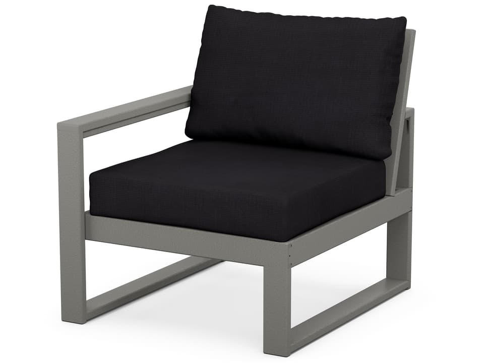 Edge Recycled Plastic Modular Left Arm Outdoor Lounge Chair