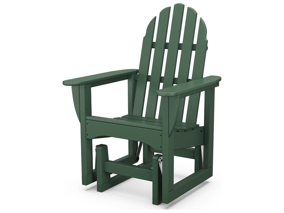 POLYWOOD Classic Adirondack Recycled Plastic Glider Chair