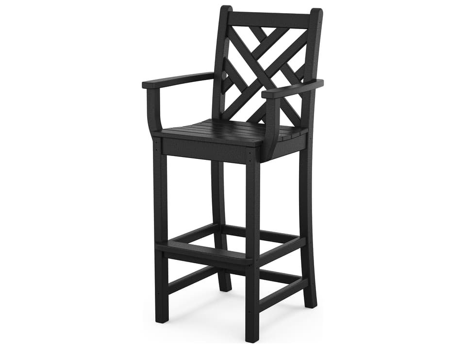 Chippendale Recycled Plastic Outdoor Bar Chair