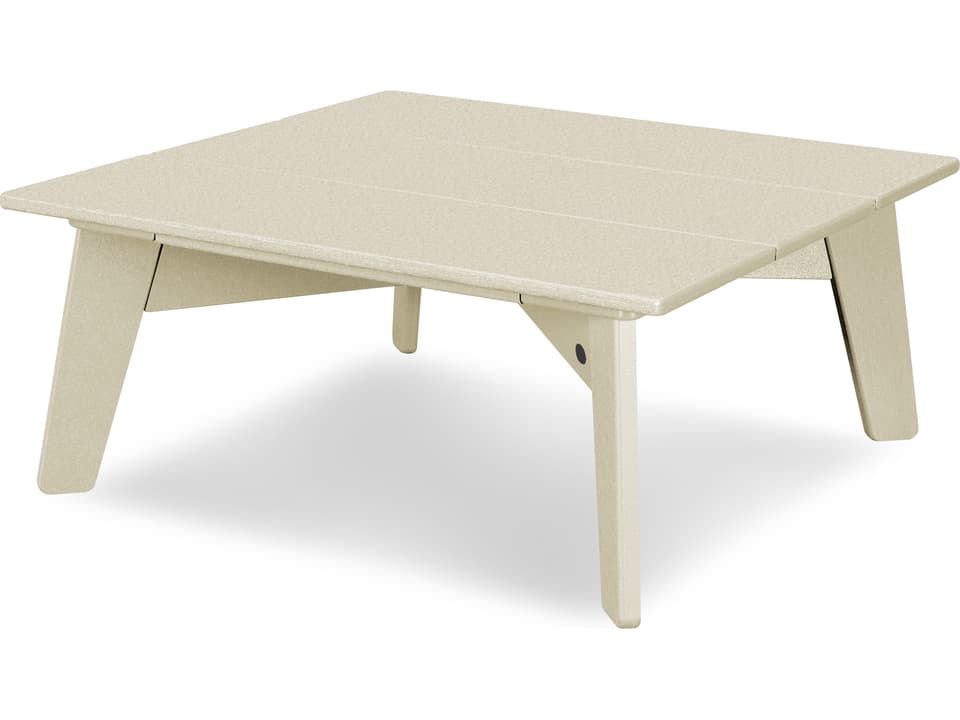 Riviera Modern Recycled Plastic Square Outdoor Patio Conversation Table