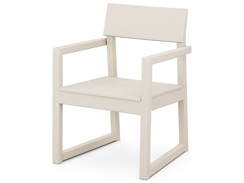 Edge Recycled Plastic Outdoor Dining Arm Chair